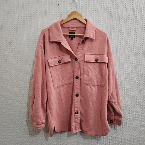 Wild Fable Cozy Oversized Shacket in Pink Women's Size Medium - Picture 6 of 13
